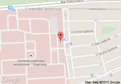 mapa - U vojenské nemocnice 1200/1, Praha 6